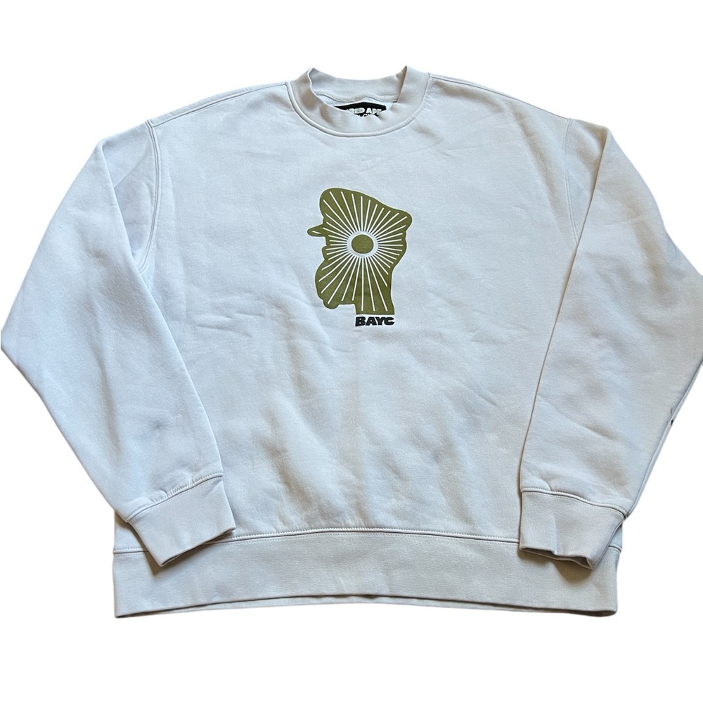 BAYC / Bored Ape Yacht Club Ape Sun Crew Cream Pullover Size Medium EUC